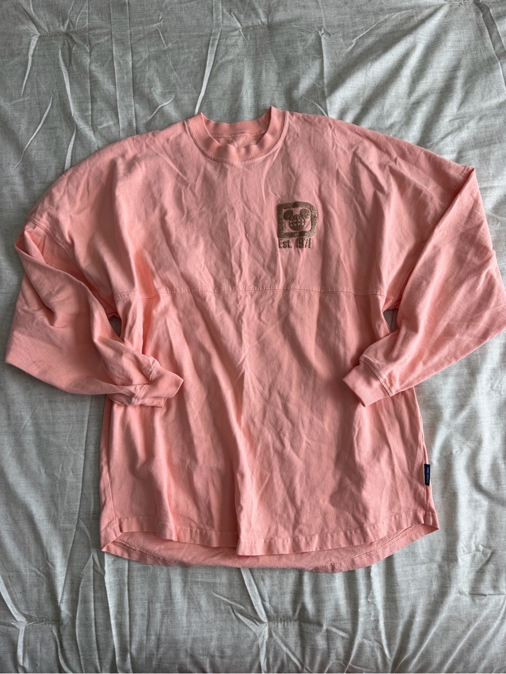 Walt Disney World Pink and Gold Long Sleeve Spirit Jersey (S)